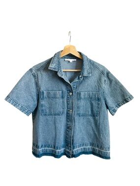 Women's Denim Jacket Short Sleeve Size S